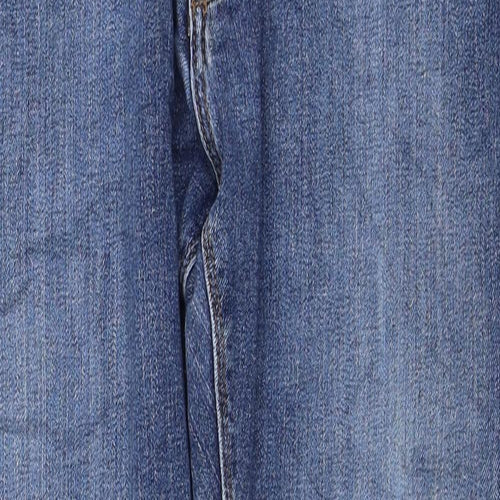 Marks and Spencer Mens Blue Cotton Skinny Jeans Size 32 in L27 in Regular Zip