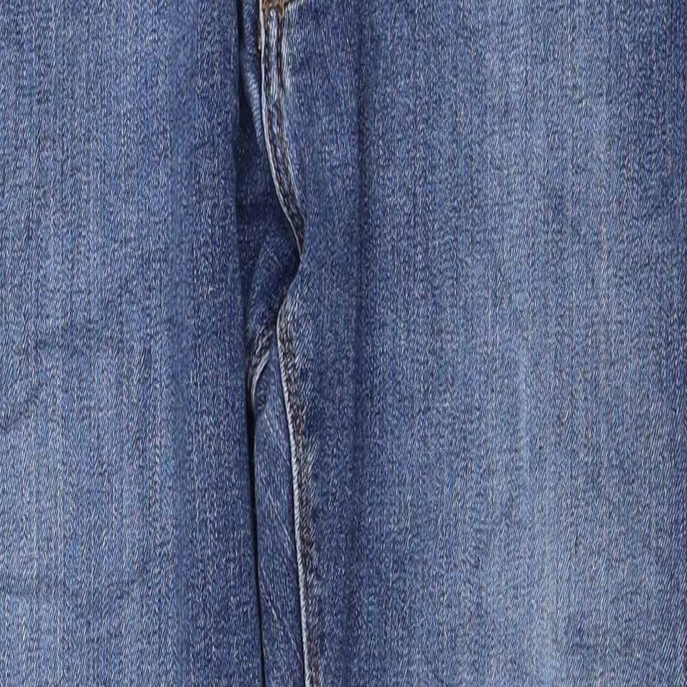 Marks and Spencer Mens Blue Cotton Skinny Jeans Size 32 in L27 in Regular Zip