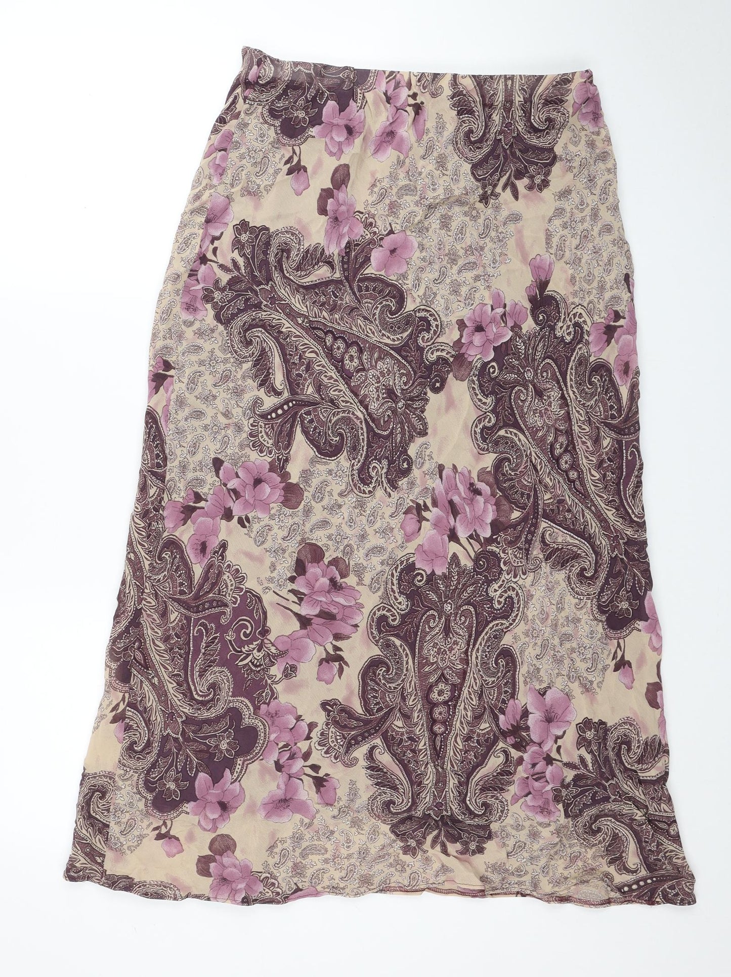 Canvas Womens Multicoloured Geometric Viscose Tulip Skirt Size 14