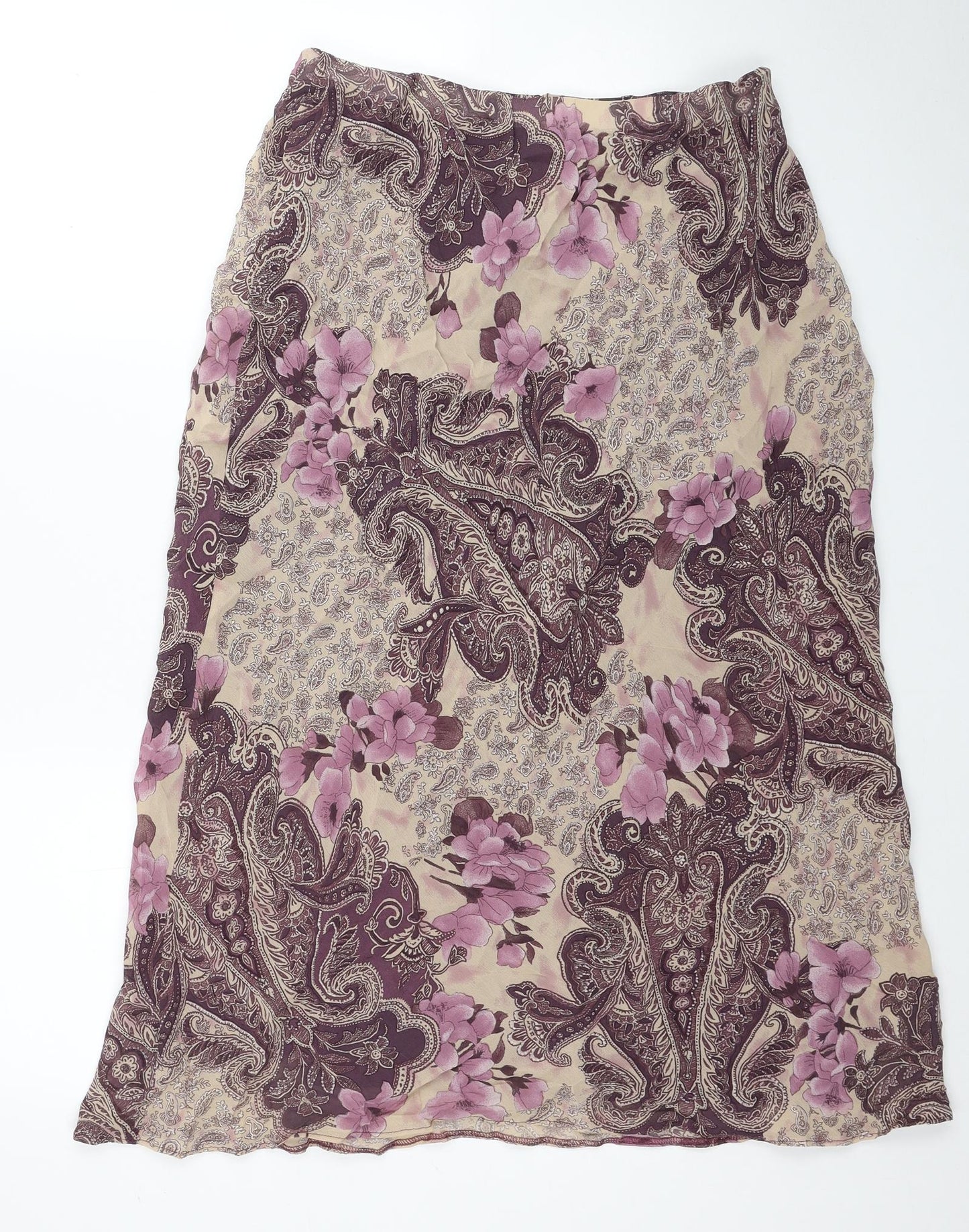 Canvas Womens Multicoloured Geometric Viscose Tulip Skirt Size 14