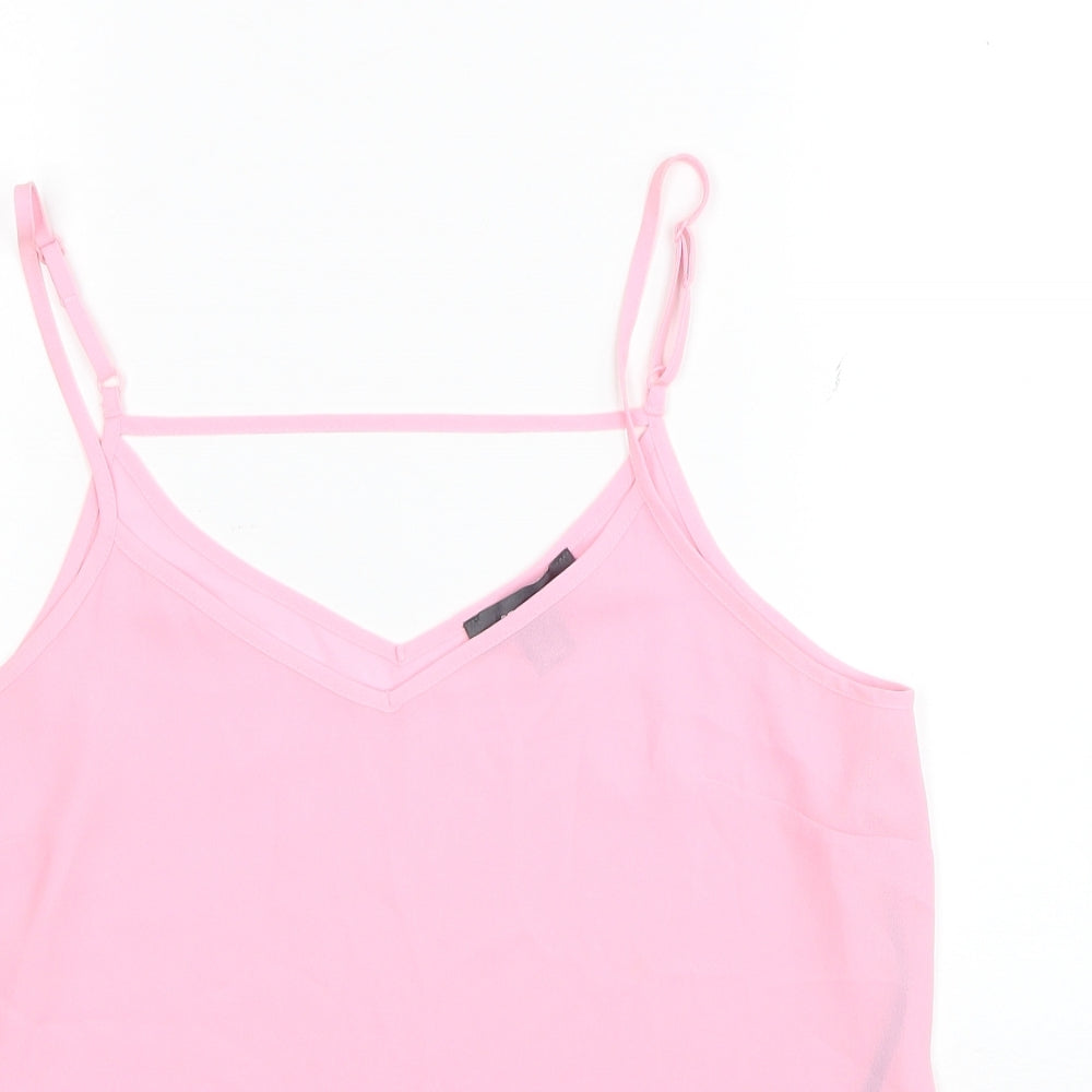 Primark Womens Pink Polyester Camisole Tank Size 12 V-Neck