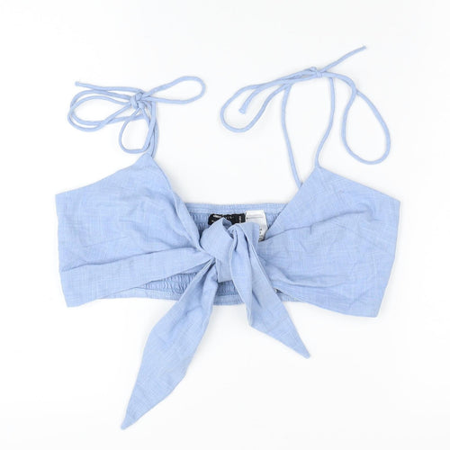ASOS Womens Blue Cotton Camisole Tank Size 6 Sweetheart - Bralette