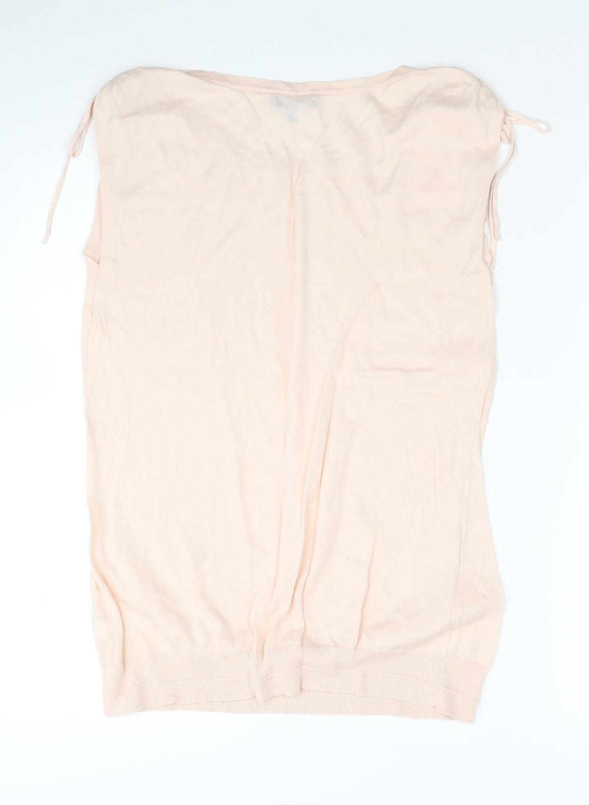 Gap Womens Pink Cotton Jersey Tank Size M Boat Neck