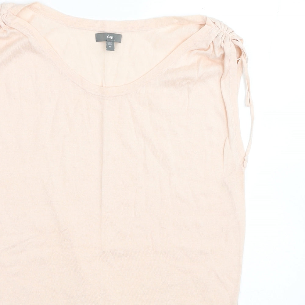 Gap Womens Pink Cotton Jersey Tank Size M Boat Neck