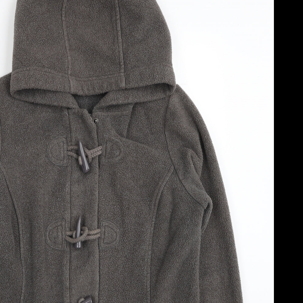 Marks and Spencer Womens Brown Overcoat Coat Size 14 Zip