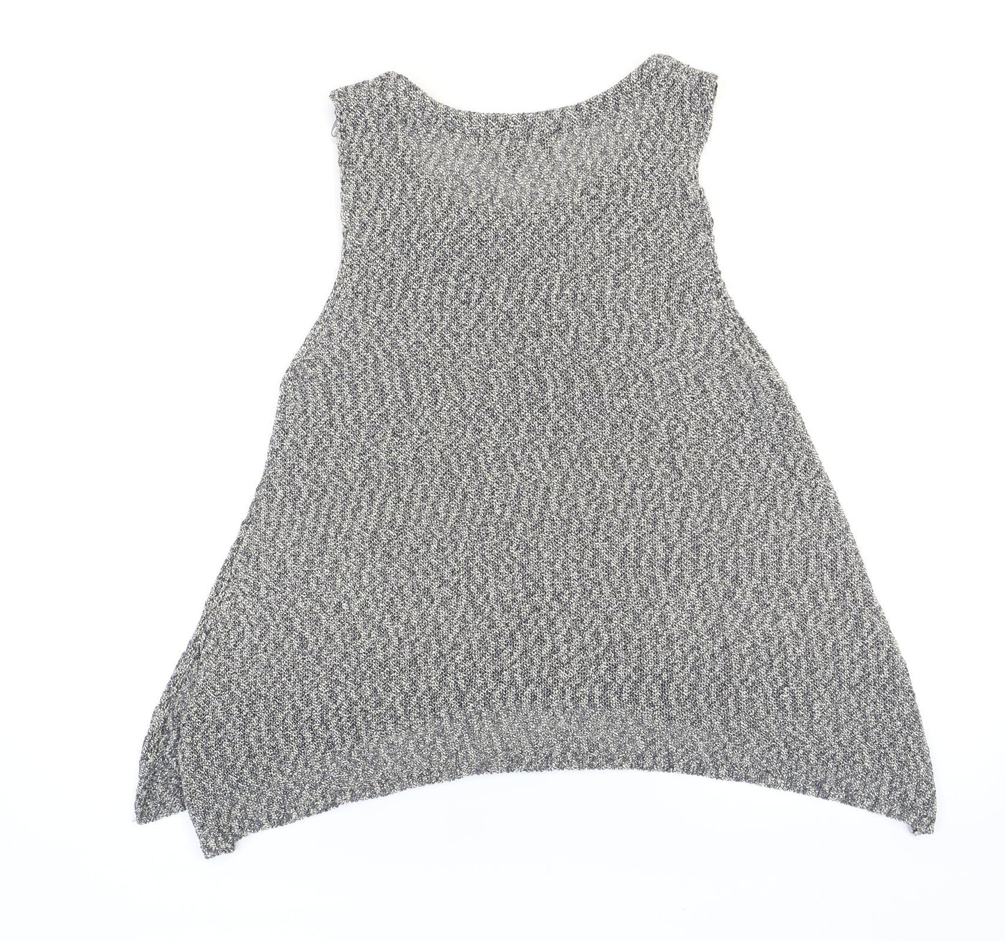 NEXT Womens Grey Round Neck Acrylic Vest Jumper Size 10