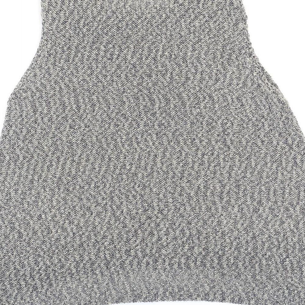 NEXT Womens Grey Round Neck Acrylic Vest Jumper Size 10