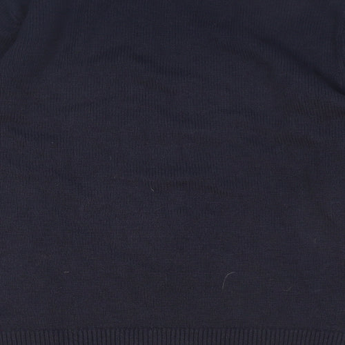TU Mens Blue Round Neck Acrylic Pullover Jumper Size M - Christmas Snowmen