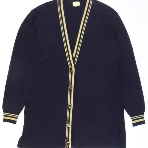 Viyella Womens Blue V-Neck Acrylic Cardigan Jumper Size M