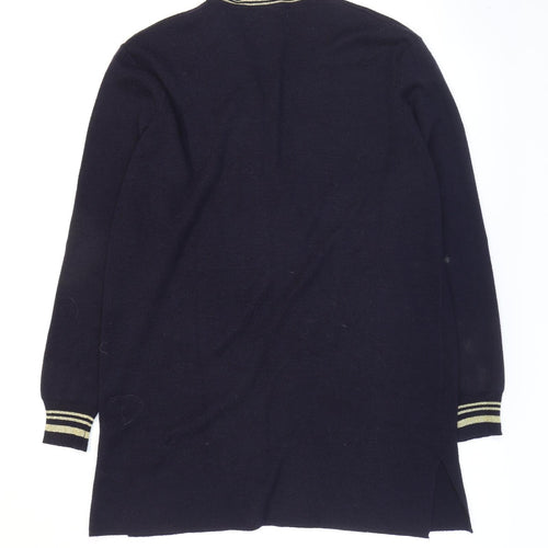 Viyella Womens Blue V-Neck Acrylic Cardigan Jumper Size M