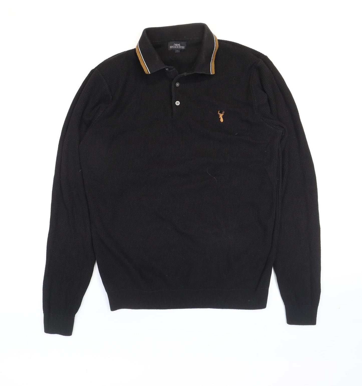NEXT Mens Black Cotton Pullover Sweatshirt Size M