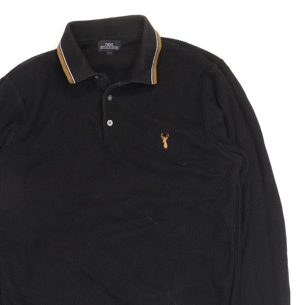 NEXT Mens Black Cotton Pullover Sweatshirt Size M