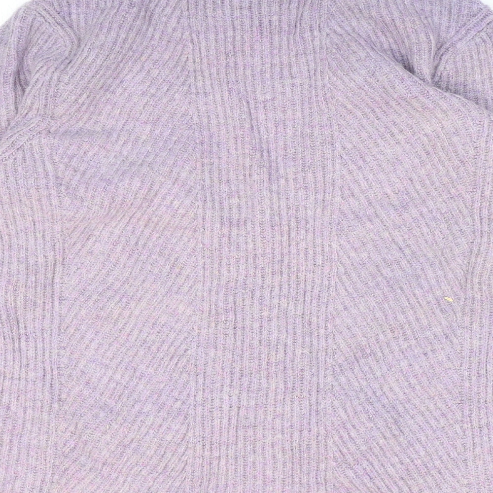 Damart Womens Purple V-Neck Acrylic Cardigan Jumper Size 18