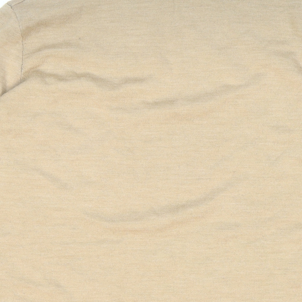 Jigsaw Womens Beige Mock Neck Wool Pullover Jumper Size L