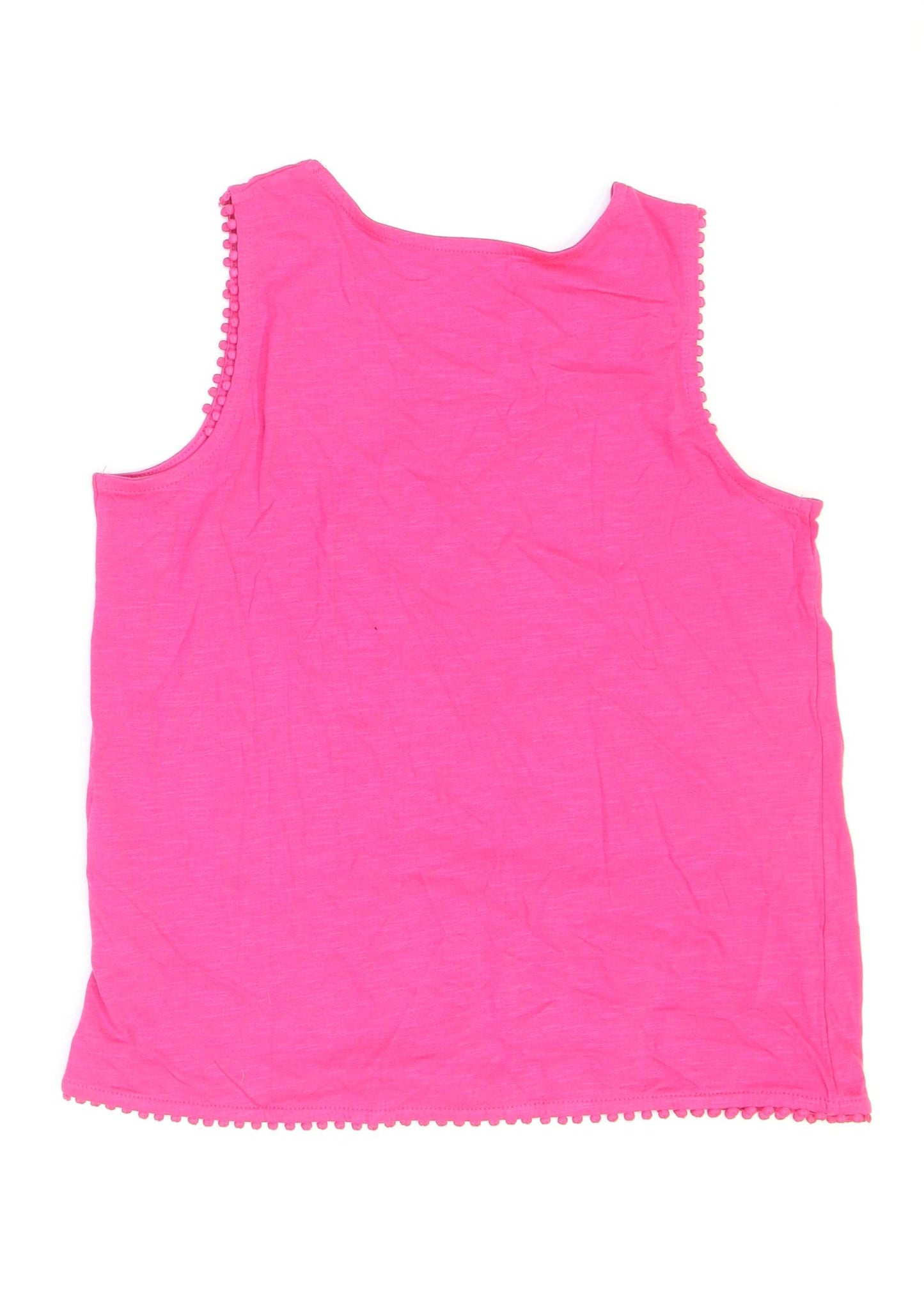 Pepperts Girls Pink Cotton Basic T-Shirt Size 10 Years Round Neck Pullover - 10-12 Years