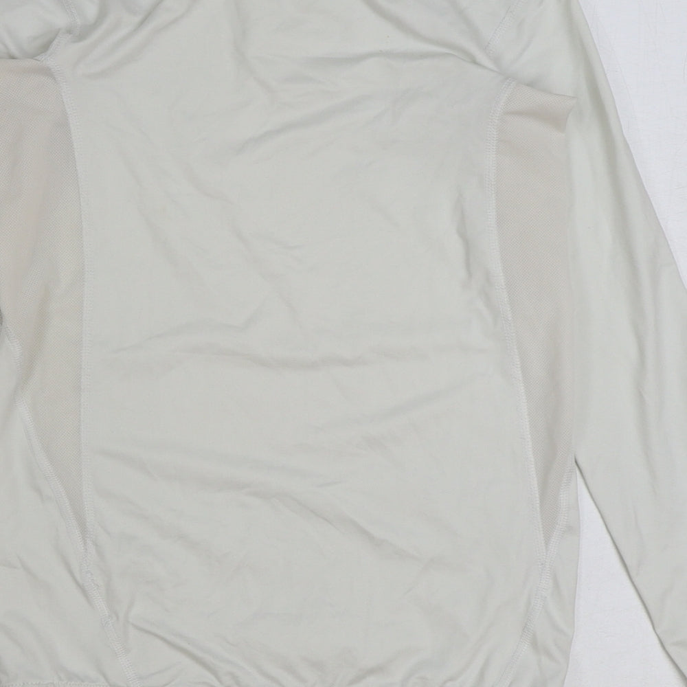 Sondico Boys White Nylon Basic T-Shirt Size 13 Years Boat Neck Pullover