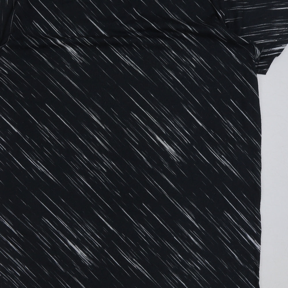 Levi's Mens Grey Geometric Polyester T-Shirt Size L Round Neck