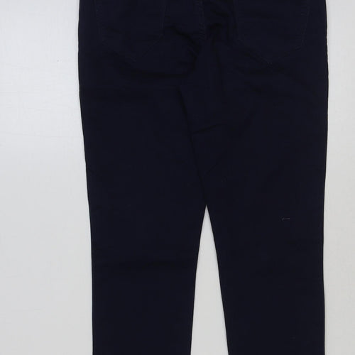 YESYES Womens Blue Cotton Skinny Jeans Size 10 L27 in Regular Button