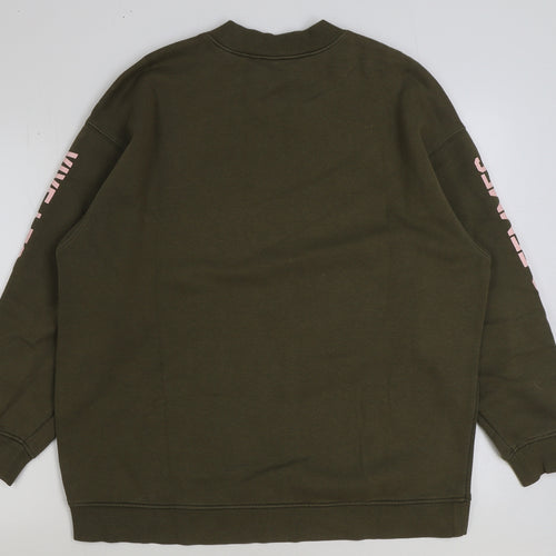 H&M Womens Green Polyester Pullover Sweatshirt Size M Pullover - Vive Les Femmes