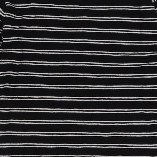 Atmosphere Womens Black Striped Viscose Basic T-Shirt Size 8 Round Neck