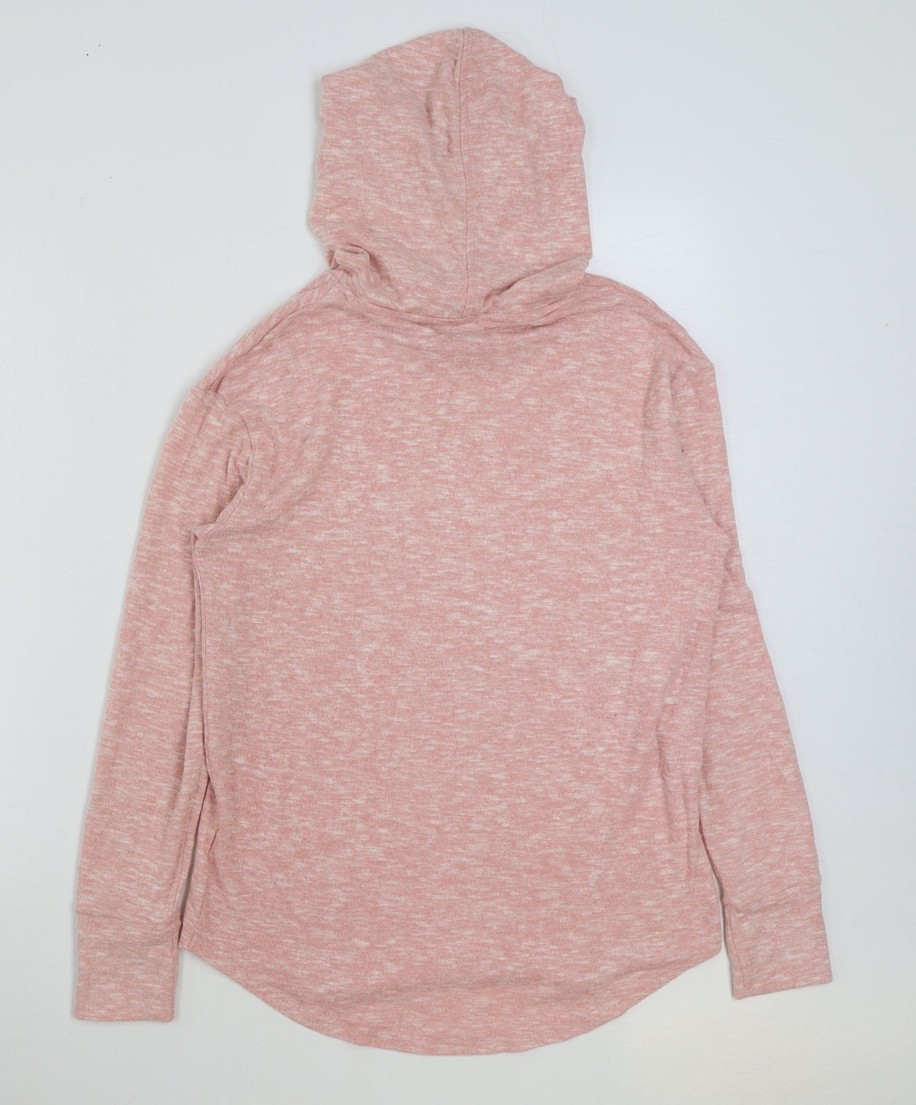 Matalan Womens Pink Viscose Pullover Hoodie Size S Pullover