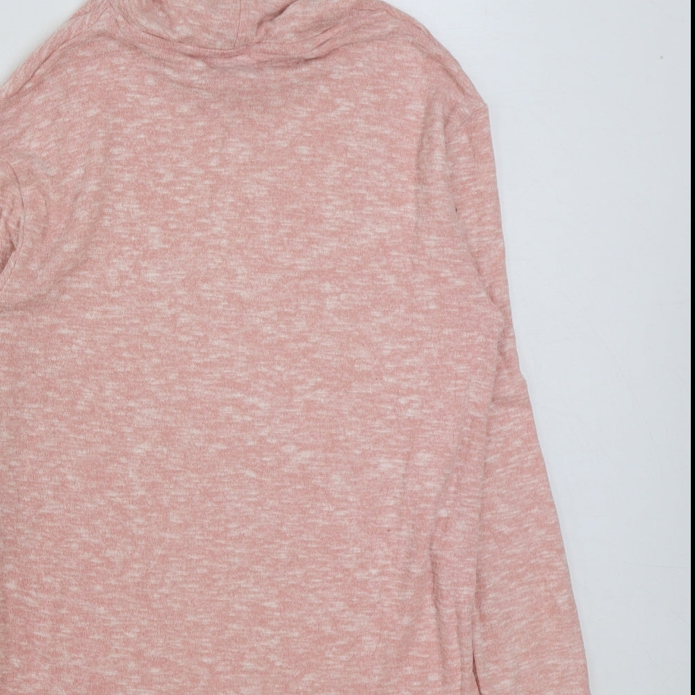 Matalan Womens Pink Viscose Pullover Hoodie Size S Pullover