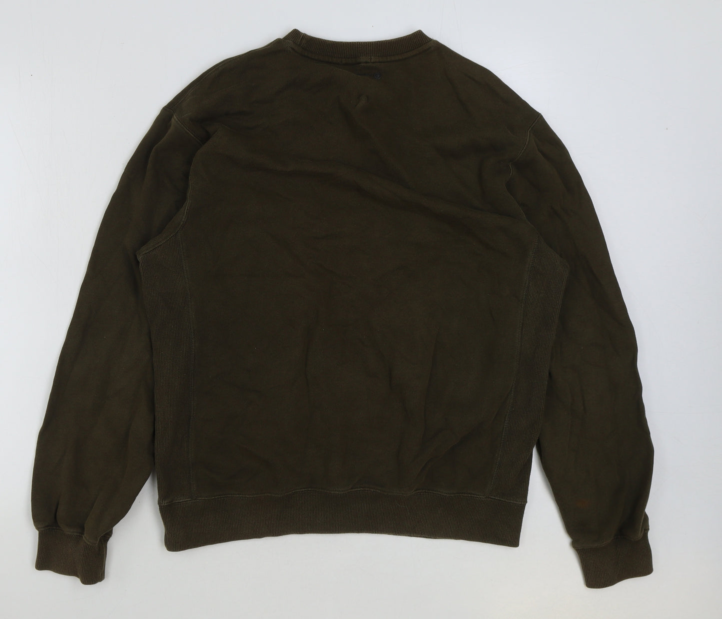 Bossini Mens Green Cotton Pullover Sweatshirt Size L