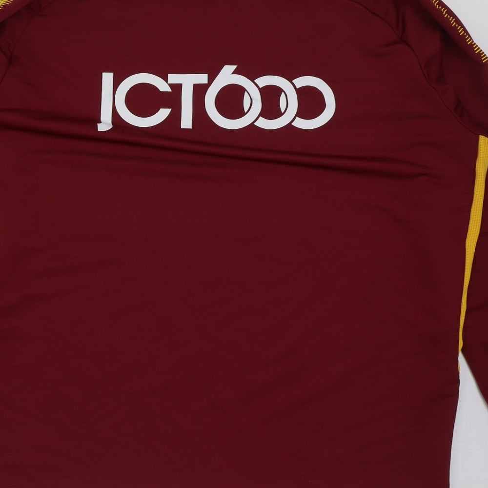 Avec Mens Red Polyester Basic T-Shirt Size L Round Neck Pullover - The Bantams