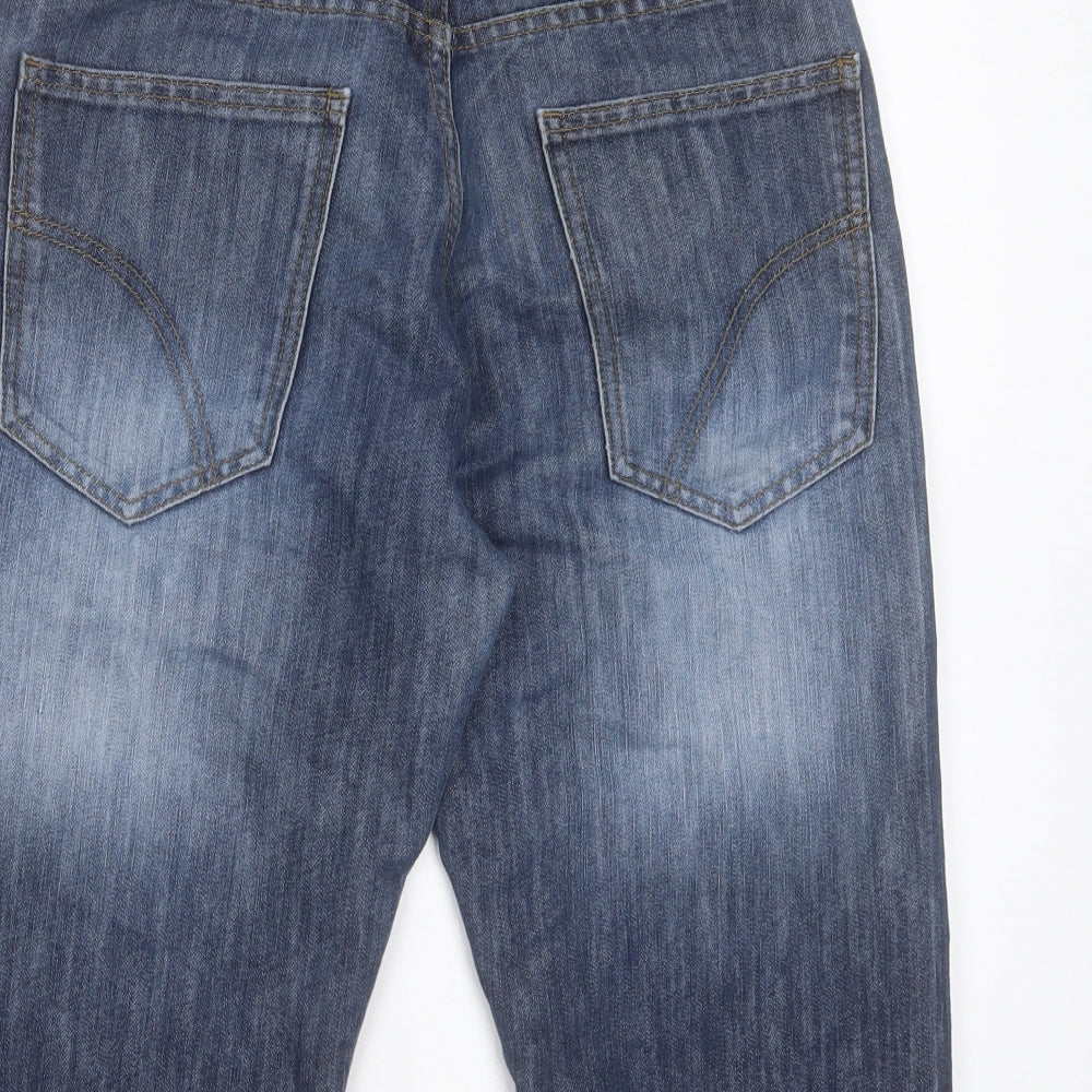 Denim & Co. Mens Blue Cotton Bermuda Shorts Size 30 in L15 in Regular Button