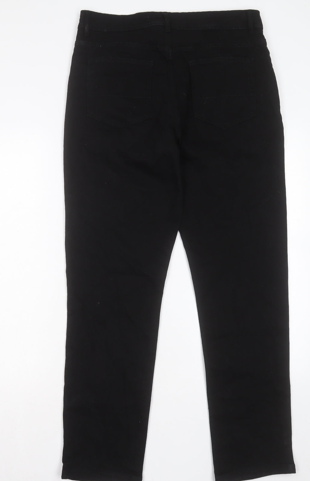 Denim & Co. Mens Black Cotton Straight Jeans Size 34 in L32 in Relaxed Button