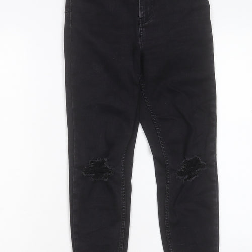 New Look Womens Black Cotton Skinny Jeans Size 8 L25 in Regular Button - Lift & Shape