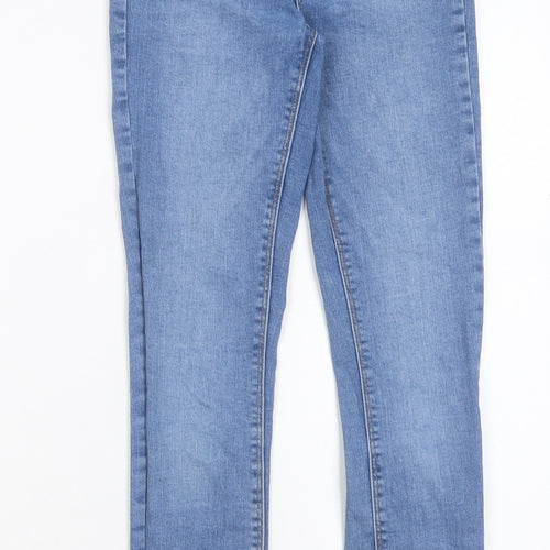 Denim & Co. Womens Blue Cotton Skinny Jeans Size 6 L27 in Regular Button