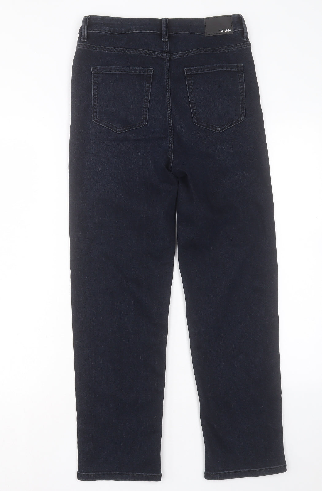Marks and Spencer Womens Blue Cotton Cropped Jeans Size 10 L26 in Regular Button