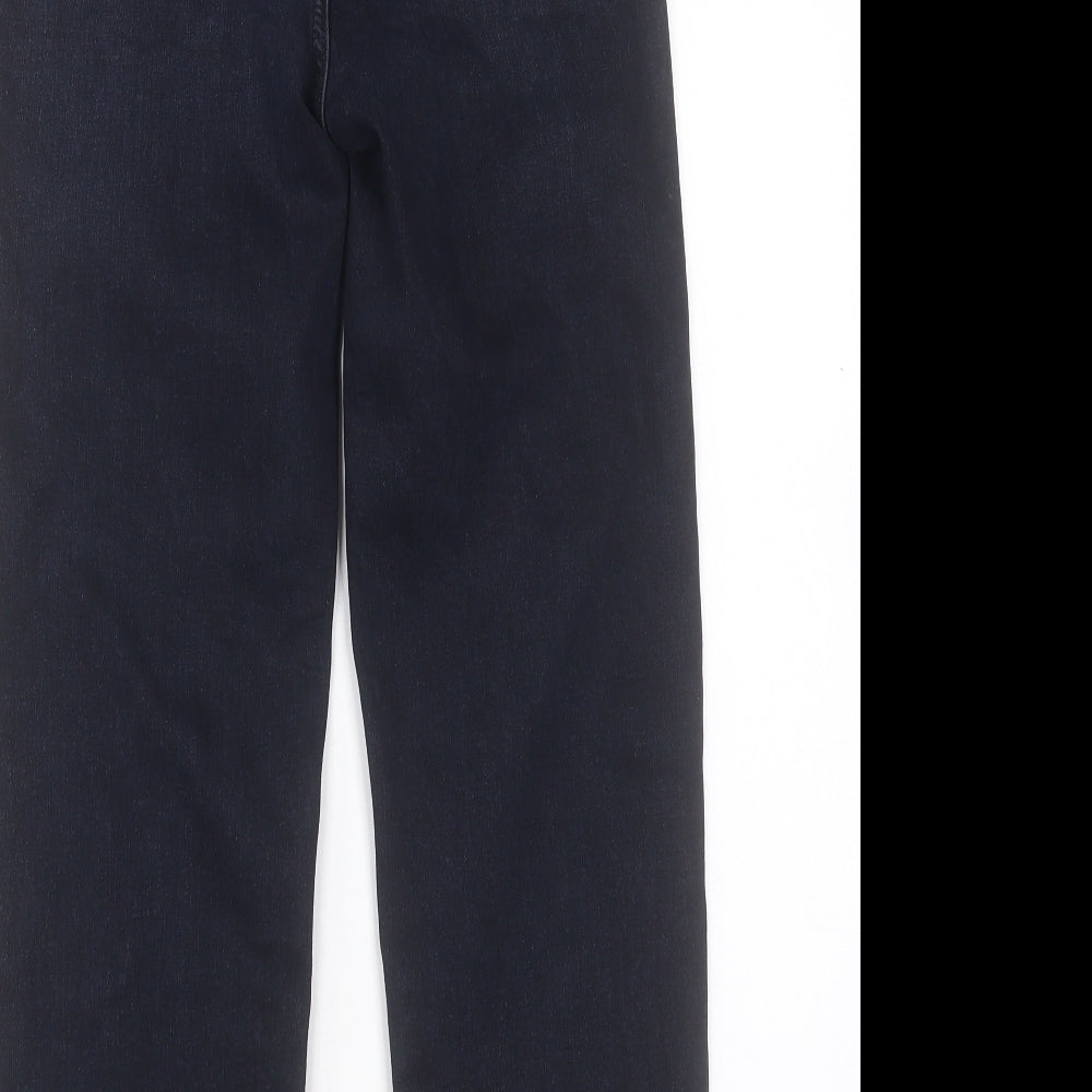 Marks and Spencer Womens Blue Cotton Cropped Jeans Size 10 L26 in Regular Button