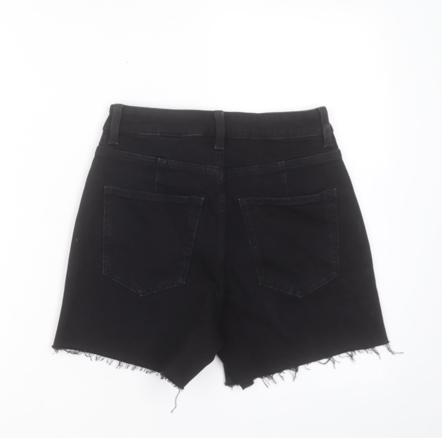 Marks and Spencer Womens Black Camel Cut-Off Shorts Size 6 L5 in Regular Button