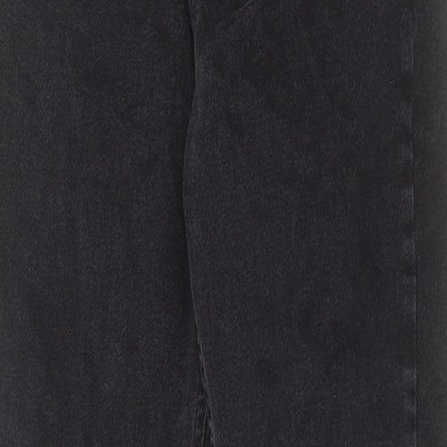 ASOS Womens Black Cotton Straight Jeans Size 25 in L36 in Regular Button