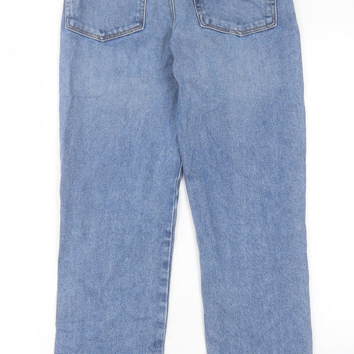 COLLUSION Womens Blue Cotton Straight Jeans Size 26 in L31 in Regular Button