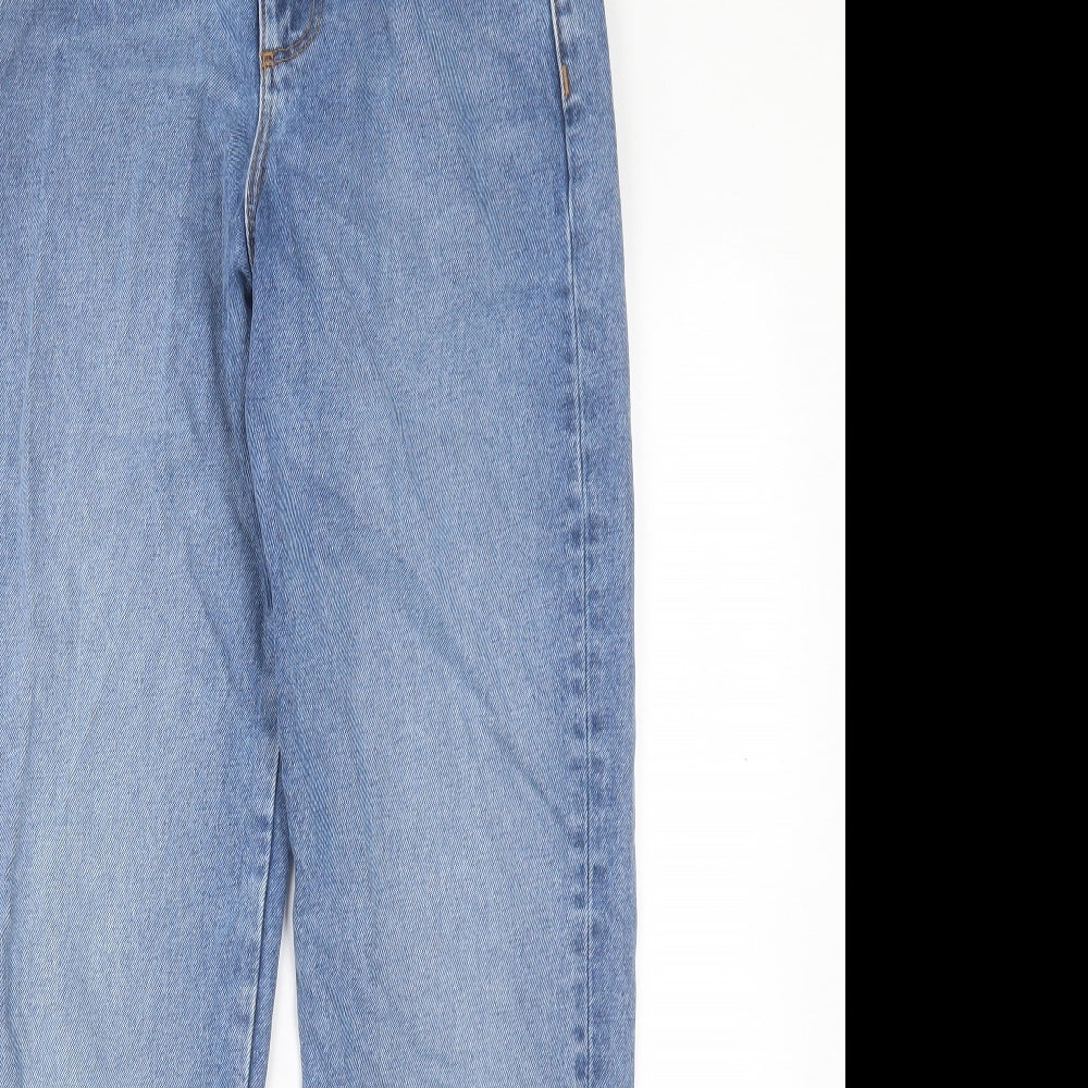 COLLUSION Womens Blue Cotton Straight Jeans Size 26 in L31 in Regular Button