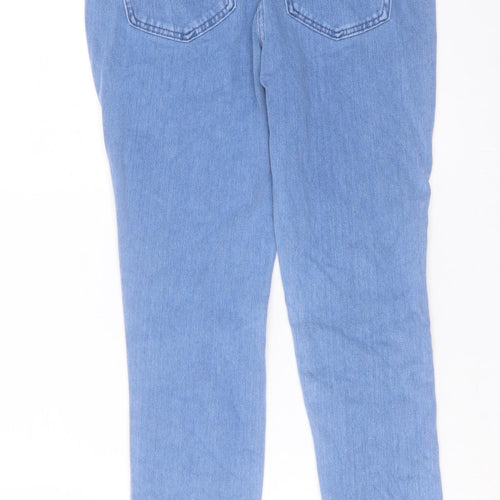 Denim & Co. Womens Blue Cotton Skinny Jeans Size 10 L28 in Regular Button