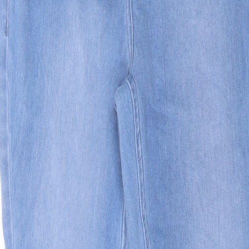 Denim & Co. Womens Blue Cotton Skinny Jeans Size 10 L28 in Regular Button