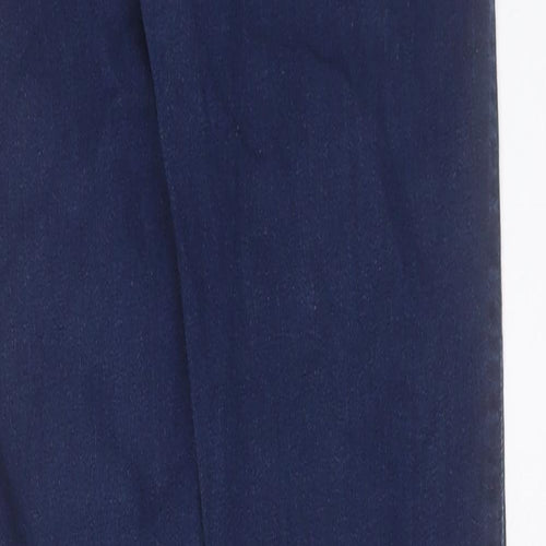 Marks and Spencer Womens Blue Cotton Jegging Trousers Size 10 L30 in Regular