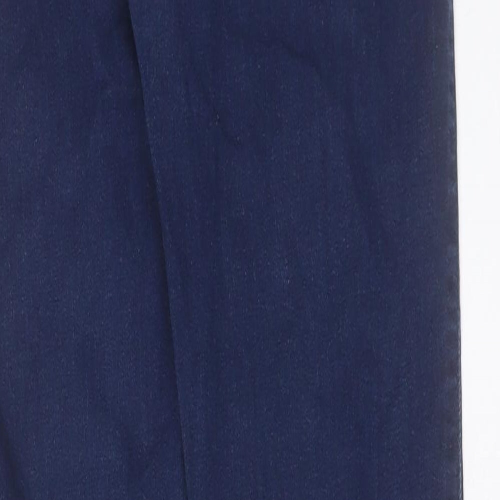 Marks and Spencer Womens Blue Cotton Jegging Trousers Size 10 L30 in Regular