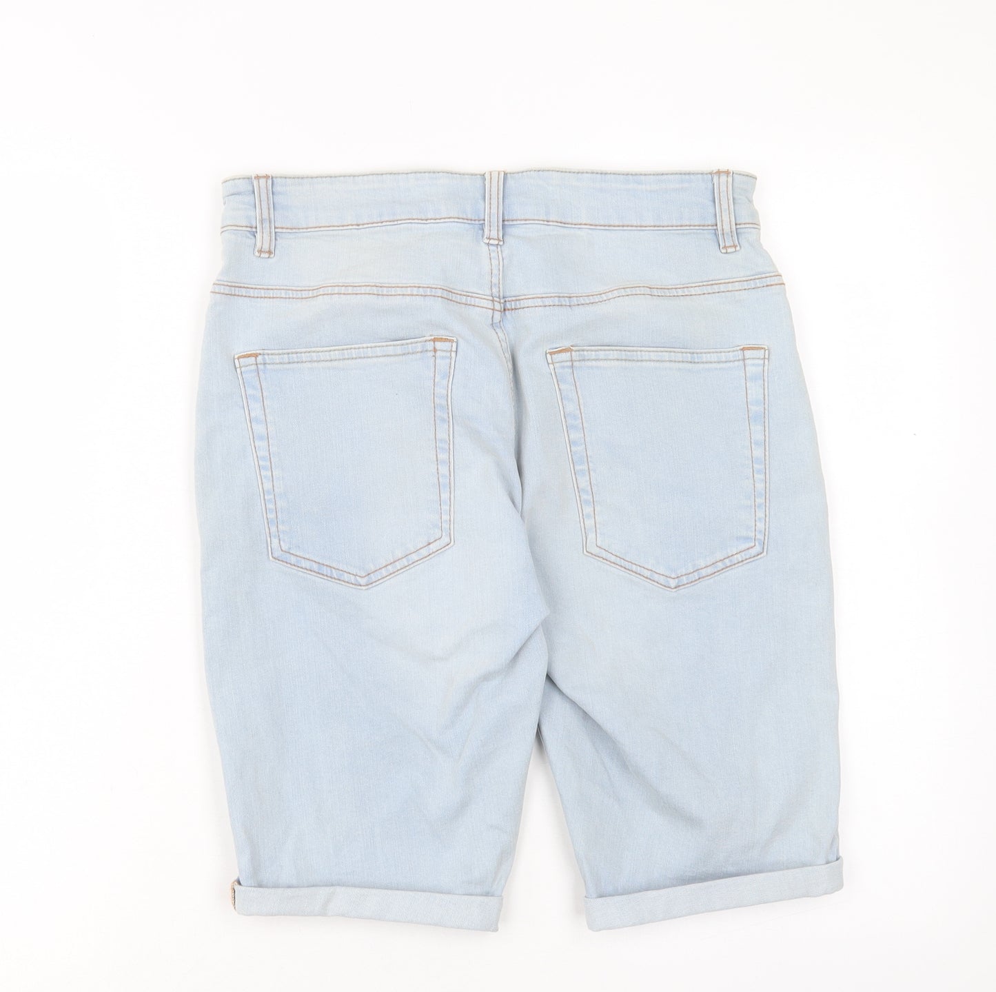NEXT Mens Blue Cotton Bermuda Shorts Size 30 in L10 in Regular Button