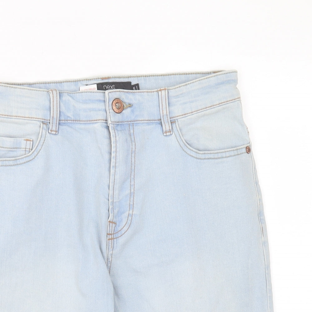 NEXT Mens Blue Cotton Bermuda Shorts Size 30 in L10 in Regular Button