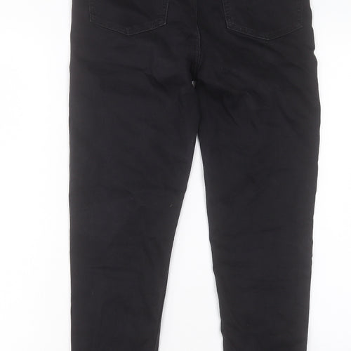 Marks and Spencer Womens Black Cotton Skinny Jeans Size 10 L29 in Regular Button