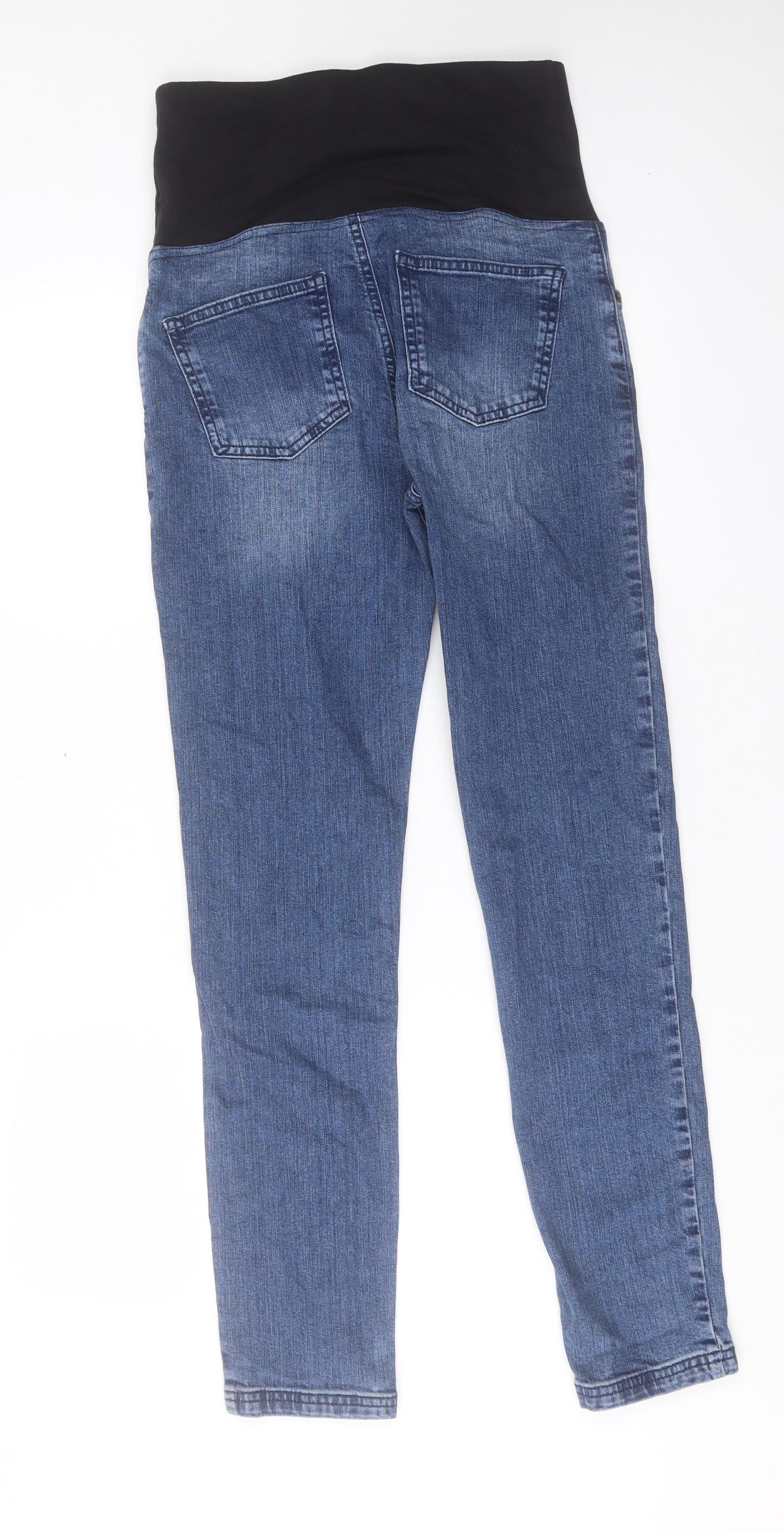 JoJo Maman Bébé Womens Blue Cotton Skinny Jeans Size 10 L29 in Regular