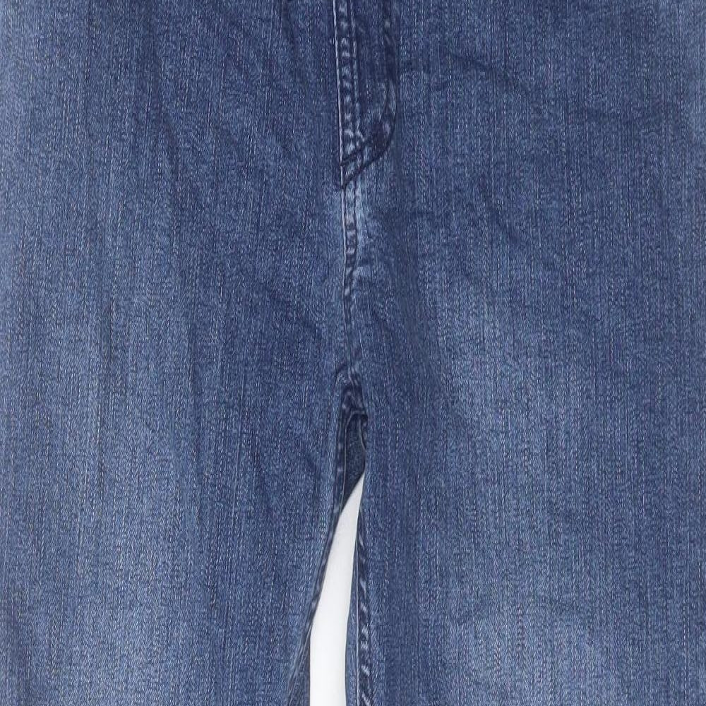 JoJo Maman Bébé Womens Blue Cotton Skinny Jeans Size 10 L29 in Regular