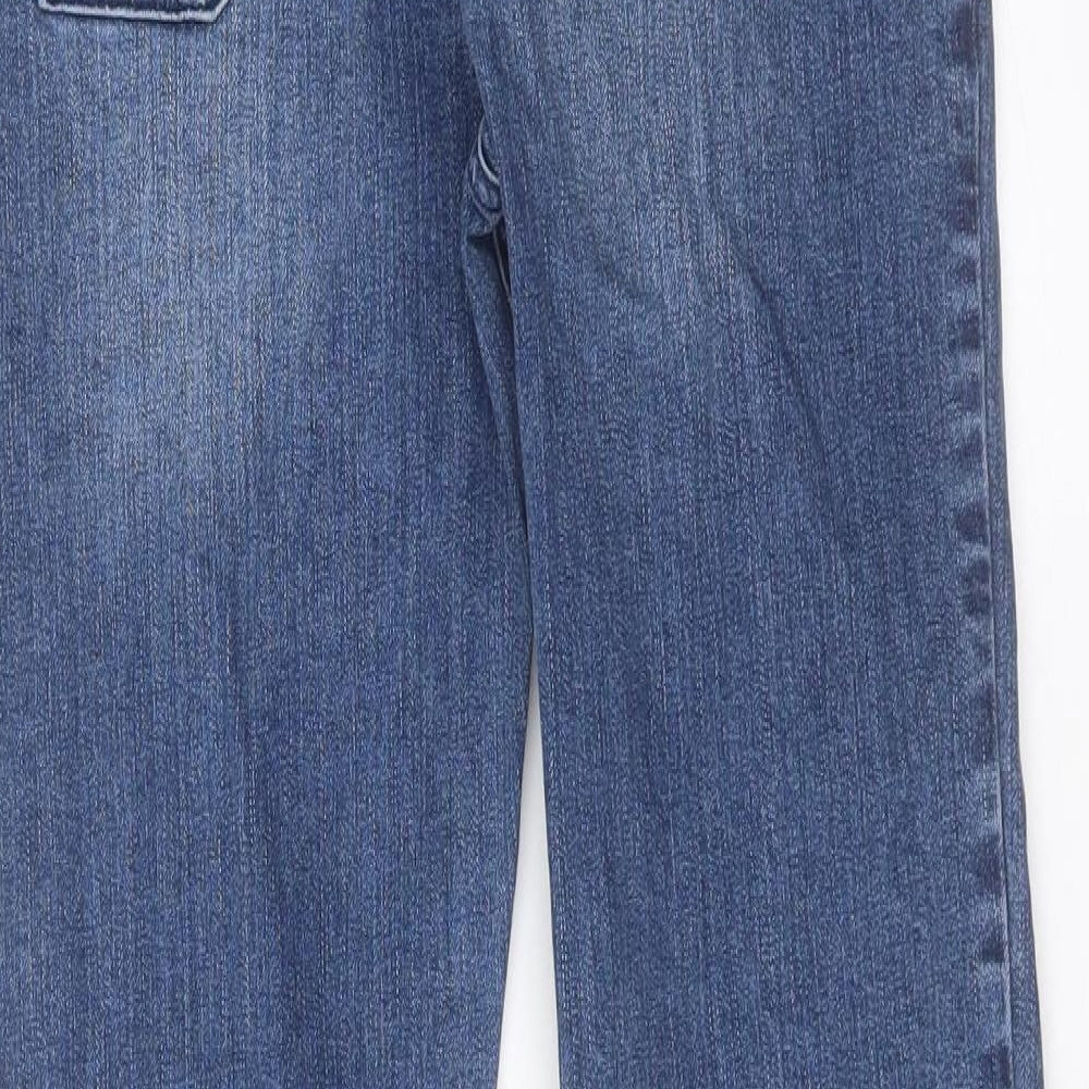 JoJo Maman Bébé Womens Blue Cotton Skinny Jeans Size 10 L29 in Regular