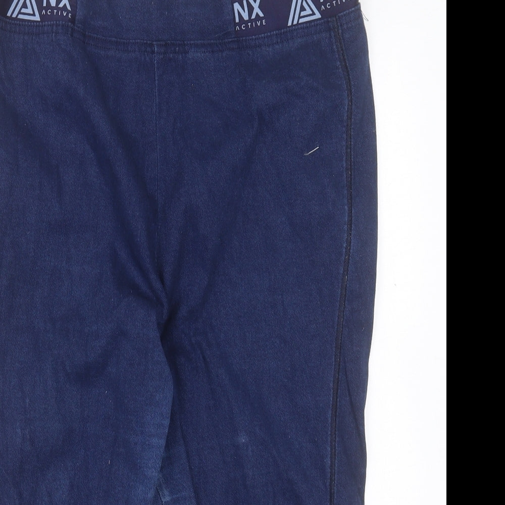NEXT Womens Blue Cotton Bermuda Shorts Size 16 L16 in Regular Pull On