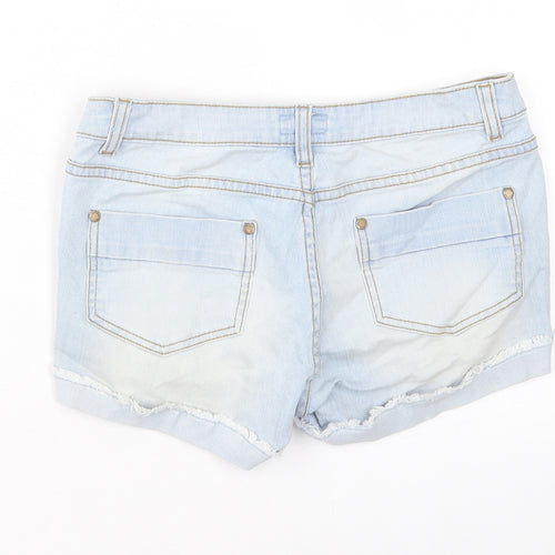 WareDenim Womens Blue Cotton Boyfriend Shorts Size 8 L3 in Regular Button